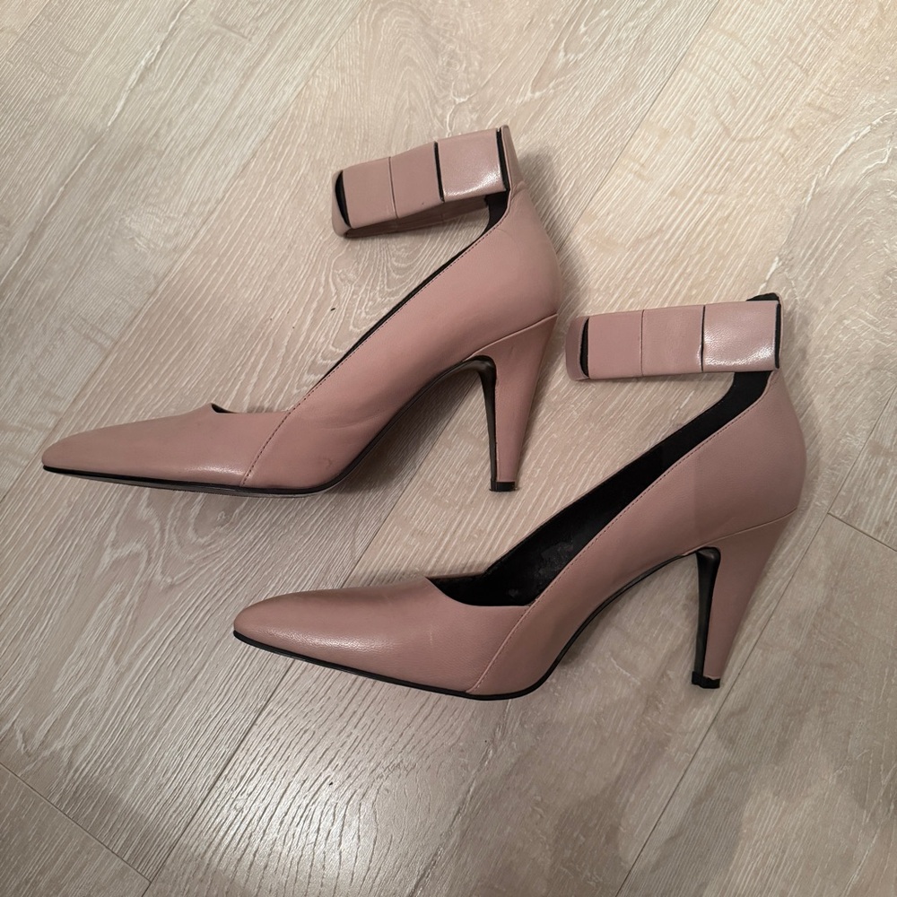 Elegant Pink Ankle Strap Heels